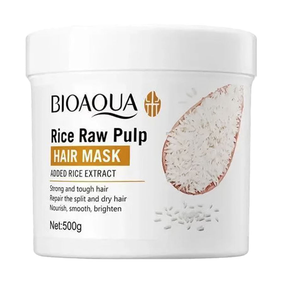Маска для волосся Bioaqua Rice Raw Pulp Hair Mask, 500 г